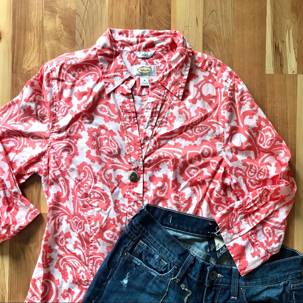 Talbots paisley print blouse. EUC- size M